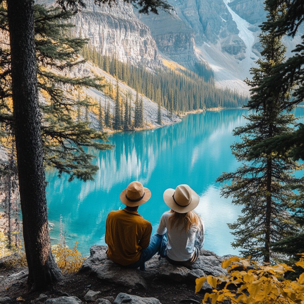 couple bord de lac